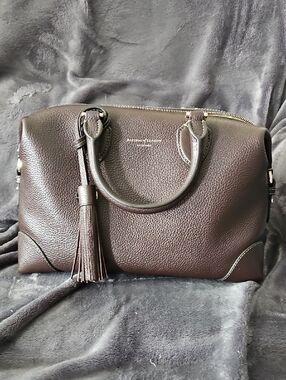 Aspinal of London Hudson Midi in Chocolate Milled Pebble Leather